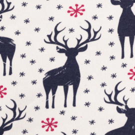 Swafing French Terry - Christmas Deer  - Navy