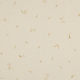 Verhees Textiles - Jersey Tricot Organic -  Flowers - Natural