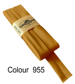 Tricot biaisband | Donkerokergeel  | col. 955