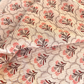 Double Gauze - Field Flowers   - Soft Pink