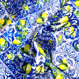 Deadstock - Katoen - Lemons Blue