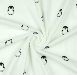 Nicky Velours - Verhees Textiles - Penguin White