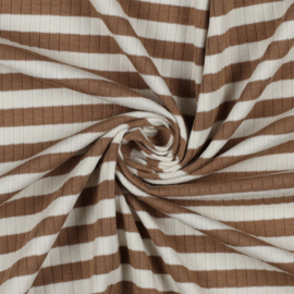 Tricot Rib Stripe - Cinnamon