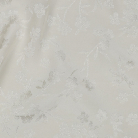 Verhees Viscose Jacquard - Flowers  - Off White