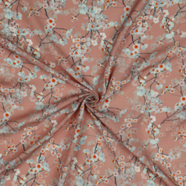 Viscose Radiance - flowers - Soft Pink