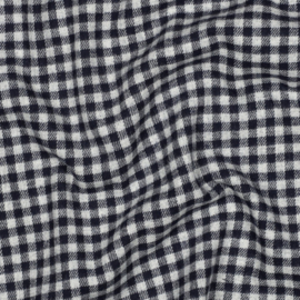 Verhees Katoen - Garengeverfd - Ruit S  - Flannel - Marine