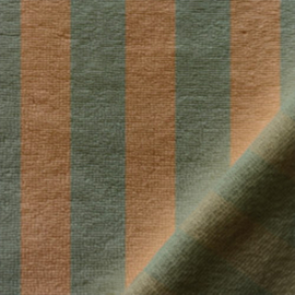 Badstof - Bamboo Katoen - Streep - Ochre Green