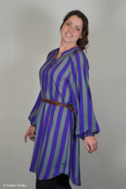 Swafing - Viscose Satijn - Stripes  - Sunday Mood by Cherry Picking  - Cobalt