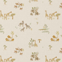 Katoen Print - Jungle Animals