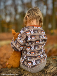 Swafing Tricot Jersey  - Gary - Animals  - Brown