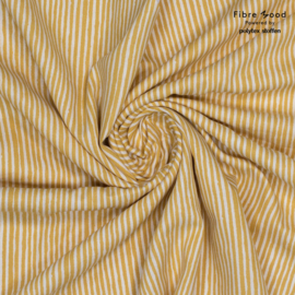 Fibremood - Linnen Stripes - Oil Yellow - Sienna