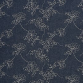 Swafing - Katoen Denim -  Embroidery - Indigo