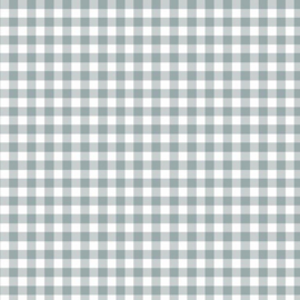 Verhees textiles - Poplin - Katoen Ruit  -M | 03085.042-2 grijsgroen
