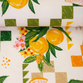 Swafing Tricot-  Citrus  - Off White