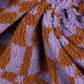 Verhees Textiles - Teddy Graphic - Purple Brown