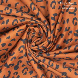 Fibremood  - Alida - Denim Leopard Print - Brown Black ( verkleuring op de naad )
