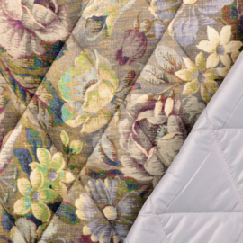 Stepped - Quilted - Classic Flowers   - Double Sided -  Mauve