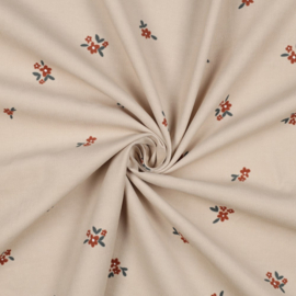 Verhees Textiles - Babycord - Flowers - Light Sand