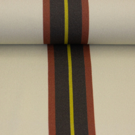 Swafing - Viscose Satijn  - Stripes  by Kibadoo  - Brown Ecru