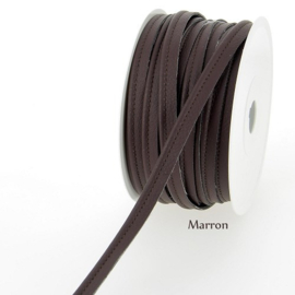 Paspelband - Imitatieleer - 10 mm - Bruin