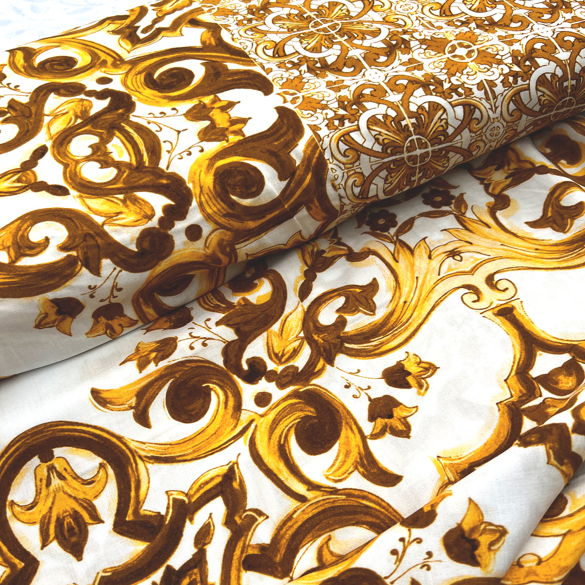Deadstock -  Viscose - Graphic   - Yellow