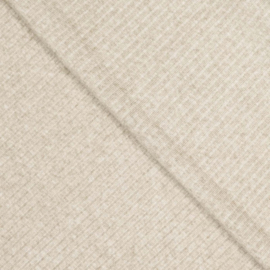 Gebreide Viscose Mix - Rib - Soft - Natural