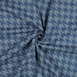 Verhees Textiles - Jeans - Pied de Poule - Mid Blue