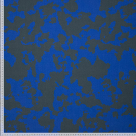Lycra Yoga Sports - Grunge Camo   - Cobalt
