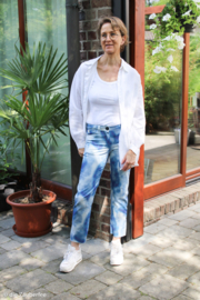 Swafing Jeans  - Katoen Mix  - Tie Dye   - Agnes Blue Ecru