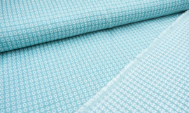 katoen viscose | geo ovaal | mint-wit