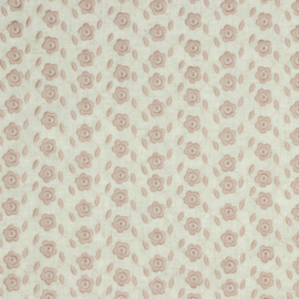 Verhees Textiles -  Linnen Viscose Embroidery - Flowers - Rose