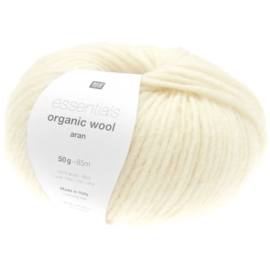 Rico Design - Essentials - Organic Wool Aran - Cream 001