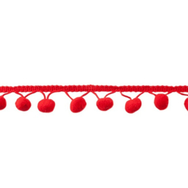 Bolletjesband - 24mm - Rood