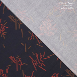 Fibremood Woven Coton  - Wild stripe - Black - Red