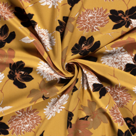 Viscose  - Flower   - Ochre