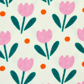 Swafing - Sizilien - Jersey Tricot  - Tulips  - Pink