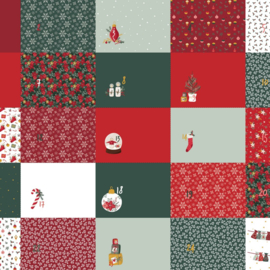 Poplin Christmas -  advent calendar -  1 panel