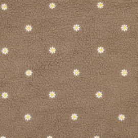 Verhees Textiles - Teddy - flower embroidery - Beige
