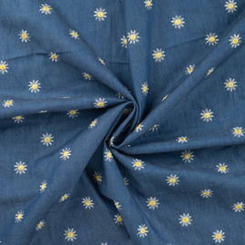 Qjutie - Denim Embroidery    - Daisy