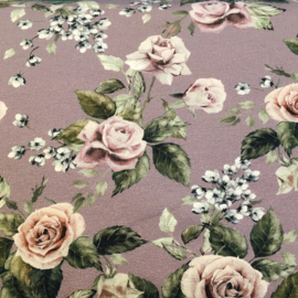 Tricot print | Roses | Pink | Swafing