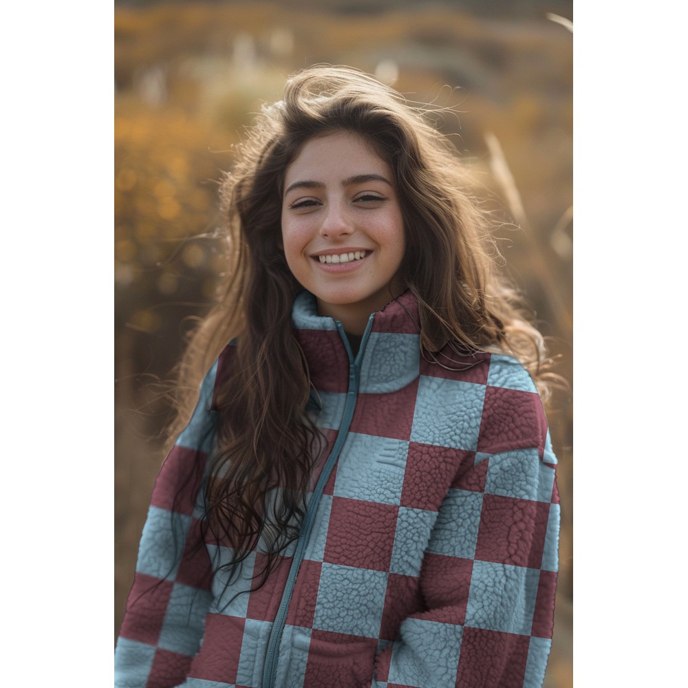 Verhees Textiles - Teddy - Checks   - Green Dark Grey