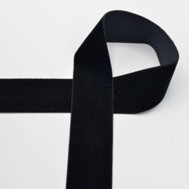 Fluweelband - 36 mm - Zwart