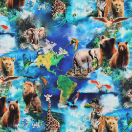 Verhees Textiles - Sweat Animals - Blue