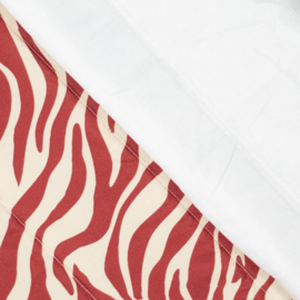 Stepped - Quilted - Zebra   - Double Sided -  Red Beige