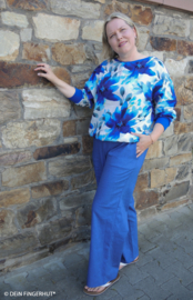 Swafing - Haren  - Double Gauze - Big Blue Flowers