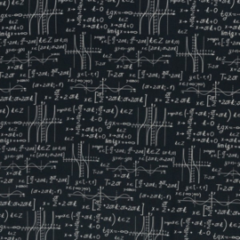 Katoen Print | Swafing -  Mathematics - Black