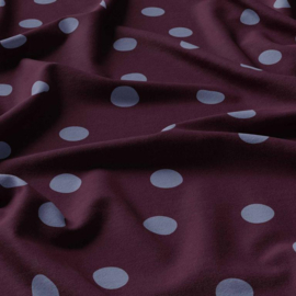 Viscose - Dots - Aubergine Blue