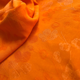 Bittoun - A la Ville - linnen Viscose  - Jacquard  - Flower - Orange 