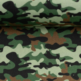 Katoen Print | Swafing -  Army  - Green