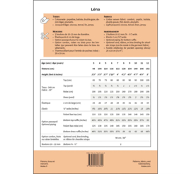Ikatee Patterns - Lena  Top or Dress - 3-12 jaar  - Paper Sewing Pattern
